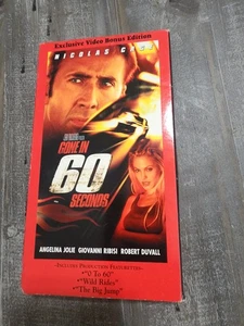 Gone In 60 Seconds VHS Exclusive Video Bonus Edition Nicolas Cage Angelina Jolie - Picture 1 of 6