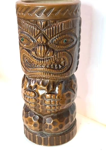 Tiki Hawaii MCM 1960 Vintage Ojos Estrás Verde - Imagen 1 de 8
