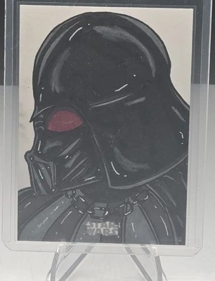2023 Topps Star Wars Obi-wan Kenobi Darth Vader Sketch Card by Bobby Blakey 1/1 - Image 1 of 2