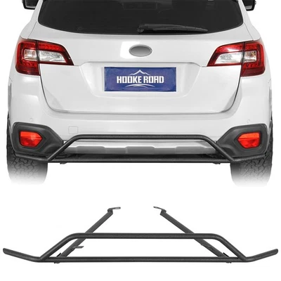 Fit 2015-2019 Subaru Outback Rally Tubular Steel Rear Back Bumper Textured Black Foto 1 de 4