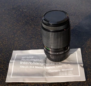 35mm Camera Lens, Sears Model 202 7368100, Pentax K-mount, minty w/lens caps - Picture 1 of 4