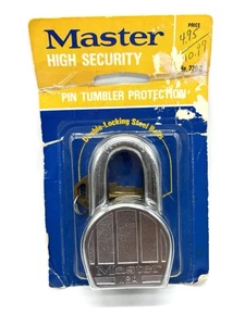 Vintage Master Lock Hochsicherheit 230 D Vorhängeschloss mit Schlüssel MasterLock Neu Versiegelt - Bild 1 von 4