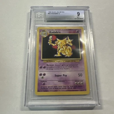 1999 Pokemon Kadabra 32/102 BGS 9 Mint Card - Image 1 of 2
