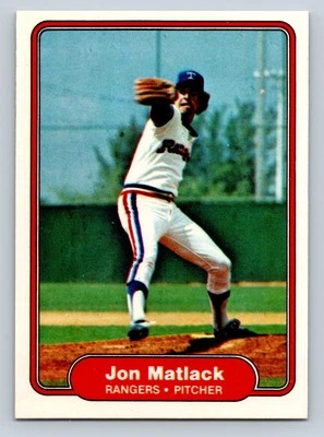 1982 Fleer #323 Jon Matlack Texas Rangers - NM/MT - Image 1 of 2