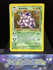 Pokemon Card Nidoking 11/130 Base Set 2 Holo Rare WOTC Played - Picture 1 of 8