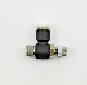 Pisco JS1/4 Elbow Flow Control Meter Out Speed Needle Valve Controller - QTY 1 - Picture 1 of 6