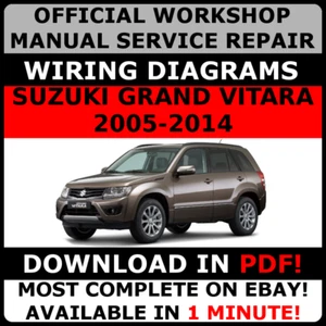 # OFFICIAL WORKSHOP Service Repair MANUAL for SUZUKI GRAND VITARA 2005-2014 # - Foto 1 di 6