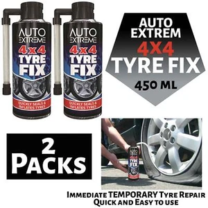 4X4 - 2 -LARGE QUICK FIX CAR EMERGENCY TYRE PUNCTURE REPAIR KIT 450ml - Picture 1 of 1