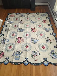 American Pacific Quilt Porcelain Bouquet #863 Of 4,000 Size 107" X 86" Read - Afbeelding 1 van 18
