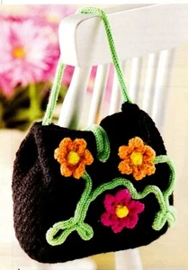 BUNTE Garten Party Tasche/Geldbörse/Beuteltasche/Häkelanleitung NUR ANLEITUNG - Bild 1 von 1