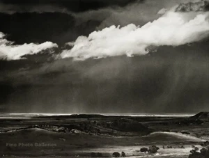 1960/72 Vintage ANSEL ADAMS Storm Clouds New Mexico Landscape Photo Art 11X14 - Picture 1 of 1