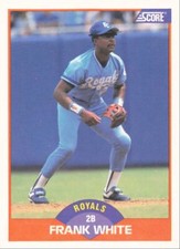 1989 Score Baseball Frank White Kansas City Royals #390