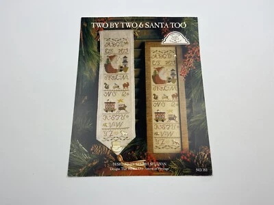 Homespun Elegance Two By Two & Santa Too Counted Cross Stitch pattern Booklet N - Image 1 of 3