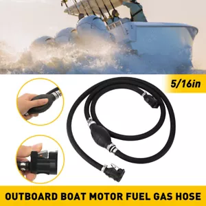 5/16" Gas Hose Fuel Line Assembly Primer Bulb Universal for Boat OUTBOARD Marine - Picture 1 of 10