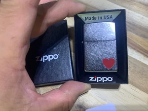 Zippo Lighter Red Heart (lot#20387) - Picture 1 of 9