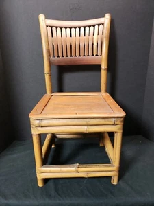 Vintage Bamboo Rattan Childs Chair - Picture 1 of 9