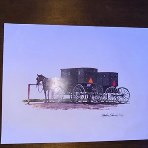 Stephen Edwards Shipshewana Amish Buggies Print 8"x10" - Picture 1 of 1