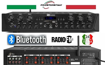 AMPLIFICATORE AUDIO FILODIFFUSIONE 600 WATT CON REGOLAZIONI VOLUME ZONE SEPARATE - Immagine 1 di 4