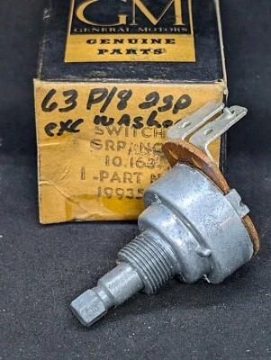 NOS 1963 PONTIAC GRAND PRIX CATALINA STAR CHIEF 2 SPEED WINDSHIELD WIPER SWITCH - Image 1 of 4