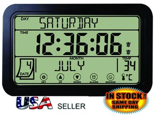 Touch Screen Large LED Digital Wall Alarm Clock multi power usage - Picture 1 of 6
