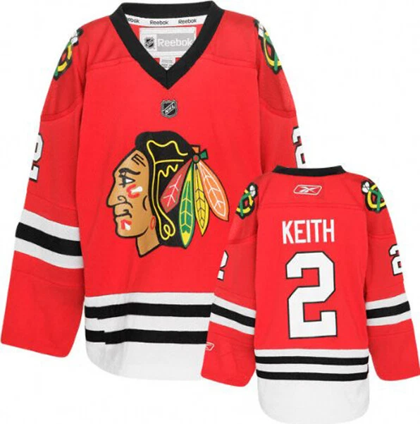 Camiseta deportiva Reebok NHL Youth Duncan Keith #2 Chicago Blackhawks, roja Foto 1 de 1