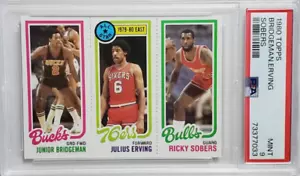 1980 Topps #1 Julius Erving All-Star Basketball Card PSA 9 Mint 76ers HOF - Picture 1 of 2
