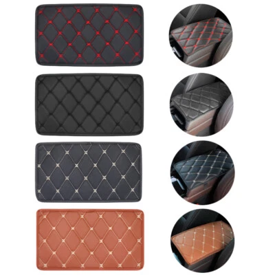 Universal PU Leather Car Armrest Cushion Cover Center Console Box Pad Protector - Image 1 of 4