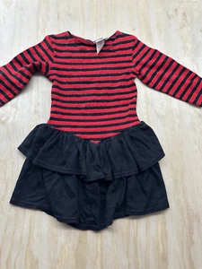 Vintage Diane Von Furstenberg Girls Drop Waist Bubble Skirt Dress Size 8 Holiday - Picture 1 of 6