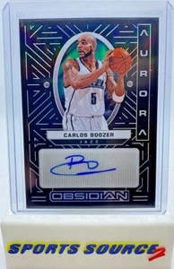Carlos Boozer 2021-22 Panini Obsidian Aurora automático Utah Jazz/149 - Imagen 1 de 2