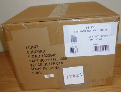 Lionel #81250 Fastrack Fast Track 32 Pieces O96 O-96 Curved Circle O Gauge Train - Image 1 of 3