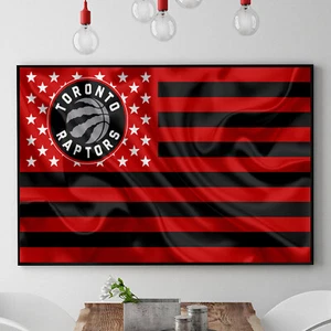 Póster/lienzo estampado bandera de pared con bandera estampado de baloncesto de los Toronto Raptors diseño de la NBA baloncesto - Imagen 1 de 3