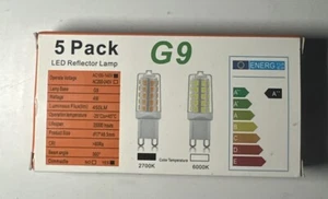 G9 LED Bulb T4 40W Equivalent 550lm 2700K Dimmable G9 Base 5-Pack ( 2 Boxes) - Picture 1 of 4
