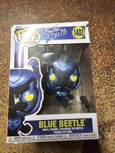 Funko Pop Movies Blue Beetle with Chase Glow in the Dark for Ages 3+ and Up - Picture 1 of 4