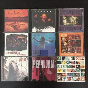 Nirvana Pearl Jam Temple Dog Alice Chains Grunge CD 9 Lot Original Releases - Picture 1 of 7