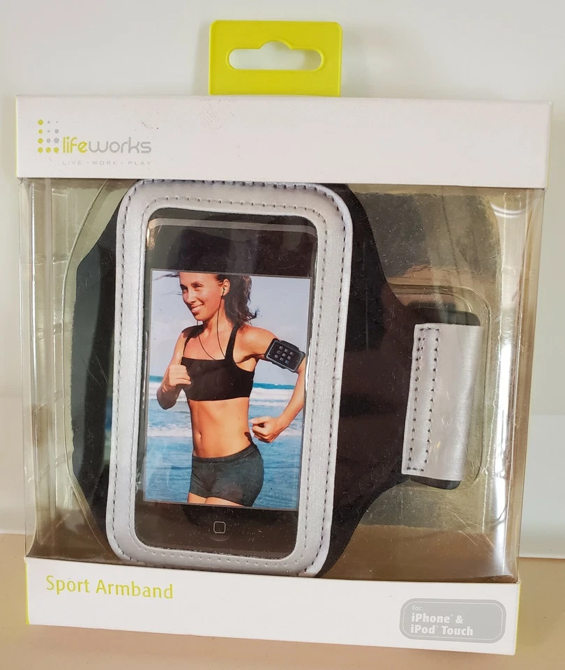 Lifeworks Sport Armband for IPhone 4/4s/5s/5c and IPod Touch. SILVER. NEW. - Image 1 of 4