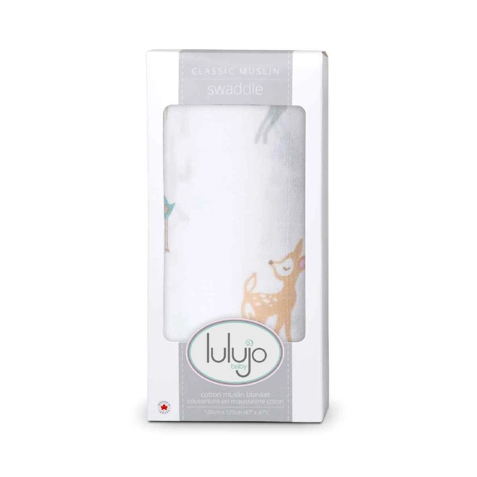 Lulujo Baby Cotton Muslin Swaddling Blanket Little Fawns Free2dayship Taxfree