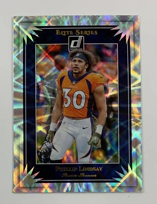 2019 Panini Donruss #ES-16 Phillip Lindsay Elite Series Card FRA22 - Image 1 of 2