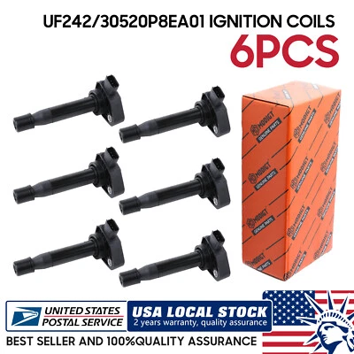 Fit For 1999-2011 Acura CL EL MDX RL TL, Ignition Coil UF242 30520P8EA01 6PCS - Image 1 of 4