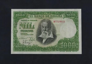 Spanien 1000 Pesetas 1951 P-143 XF-AU SERIE B - Bild 1 von 2