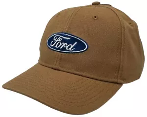 Ford Men's Officially Licensed Embroidered Logo Snapback Hat Cap in Caramel - Picture 1 of 6