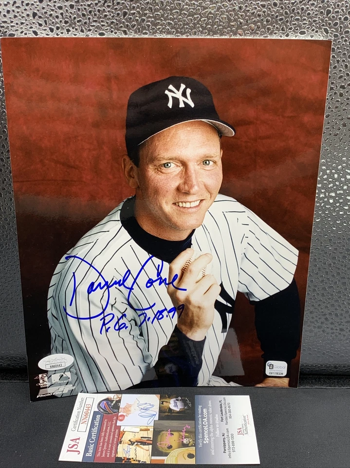 David Cone Perfect Game Signed 8x10 Photo with JSA COA - Image 1 of 1
