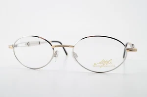 Metzler Brillenmanufaktur Glasses Frame Gold Silver Oval Noble 735i 021 49-19 - Picture 1 of 12