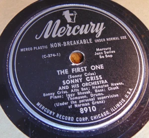 Sonny Criss - Calidad / The First One (1950) Mercury 78, sharp VG+ to EX- - Picture 1 of 3