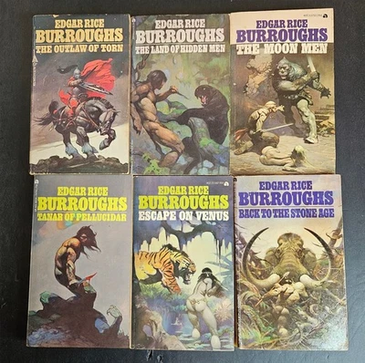 Edgar Rice Burroughs 6 book lot. Vintage Ace paperbacks. Frank Frazetta covers Foto 1 de 4