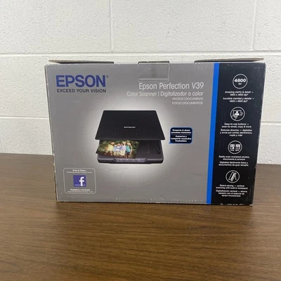 Epson Perfection V39 Flatbed Scanner - Black New/Open Box - Image 1 of 4