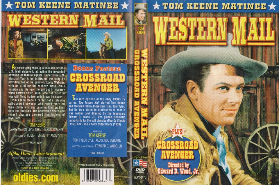 Tom Keene Matinee: Western Mail / Crossroad Avenger DVD W/Case Nice! - Image 1 of 1