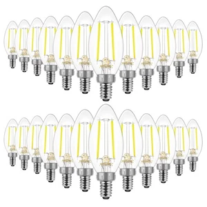 Energetic E12 B10 LED Classic Candelabra Clear Light Bulb, 40 Watt Equivalent... - Picture 1 of 8