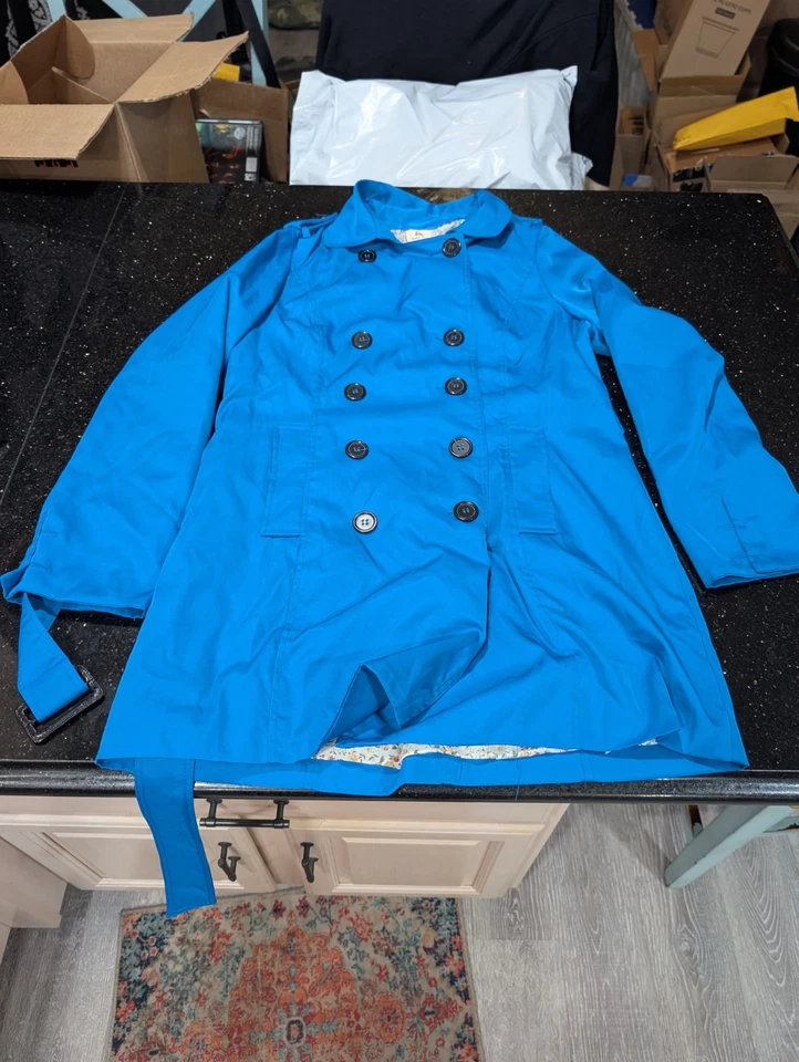 Gabardina para mujer Cotton Candy azul talla M Foto 1 de 4