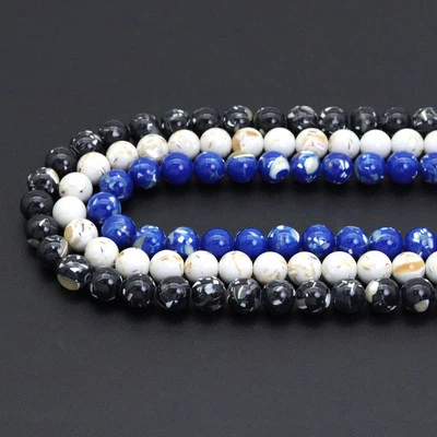 Mother of Pearl Round Smooth Beads, Sku#U1856 - Image 1 of 3