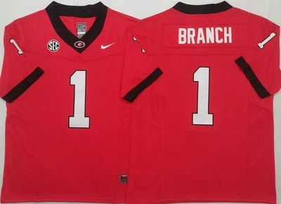 Jersey cosido (libre de servicio) para hombre Brian Branch #1 Nate Frazier Georgia Bulldogs Foto 1 de 4